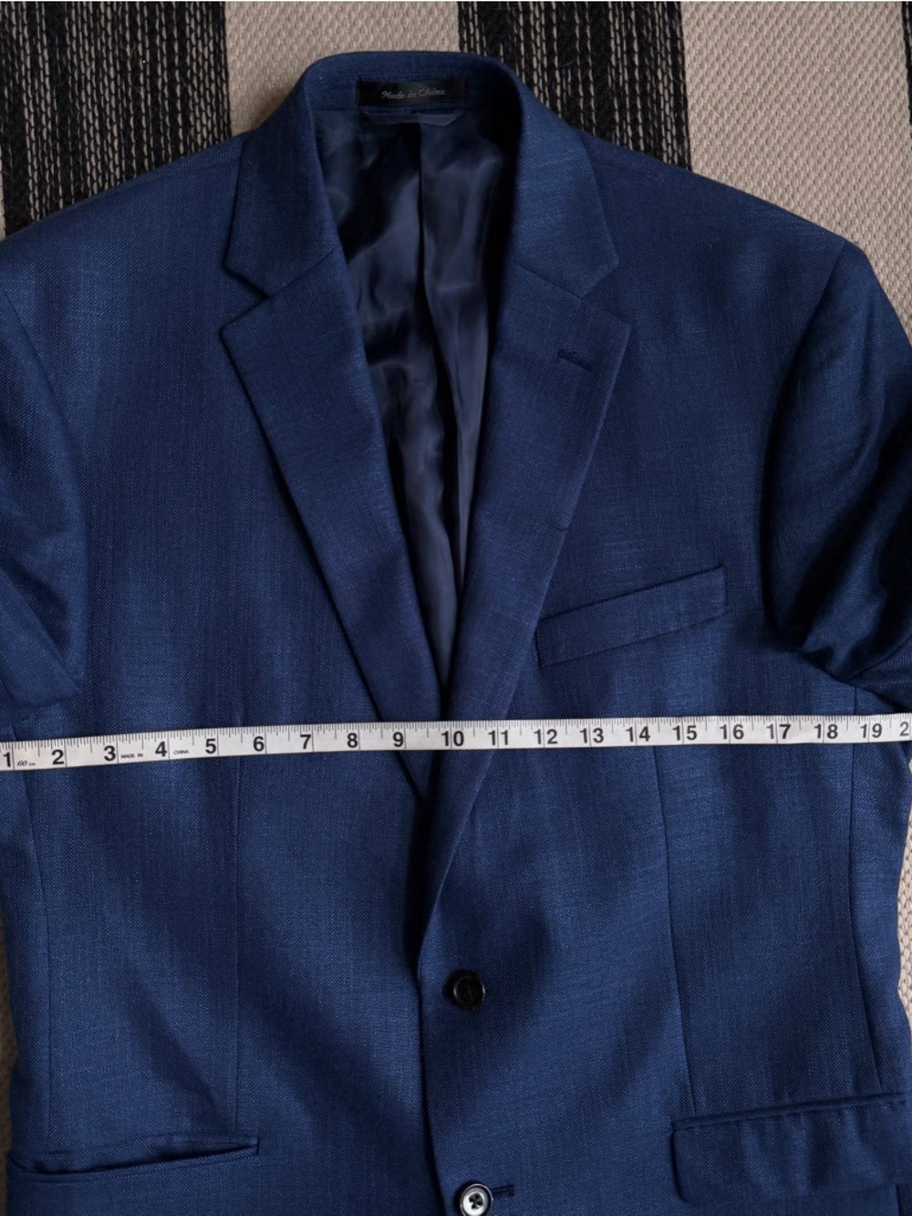 Lauren Ralph Lauren Men's Linen Blend Navy Blue Two Button Blazer Jacket Sz. 42R - Picture 8 of 12